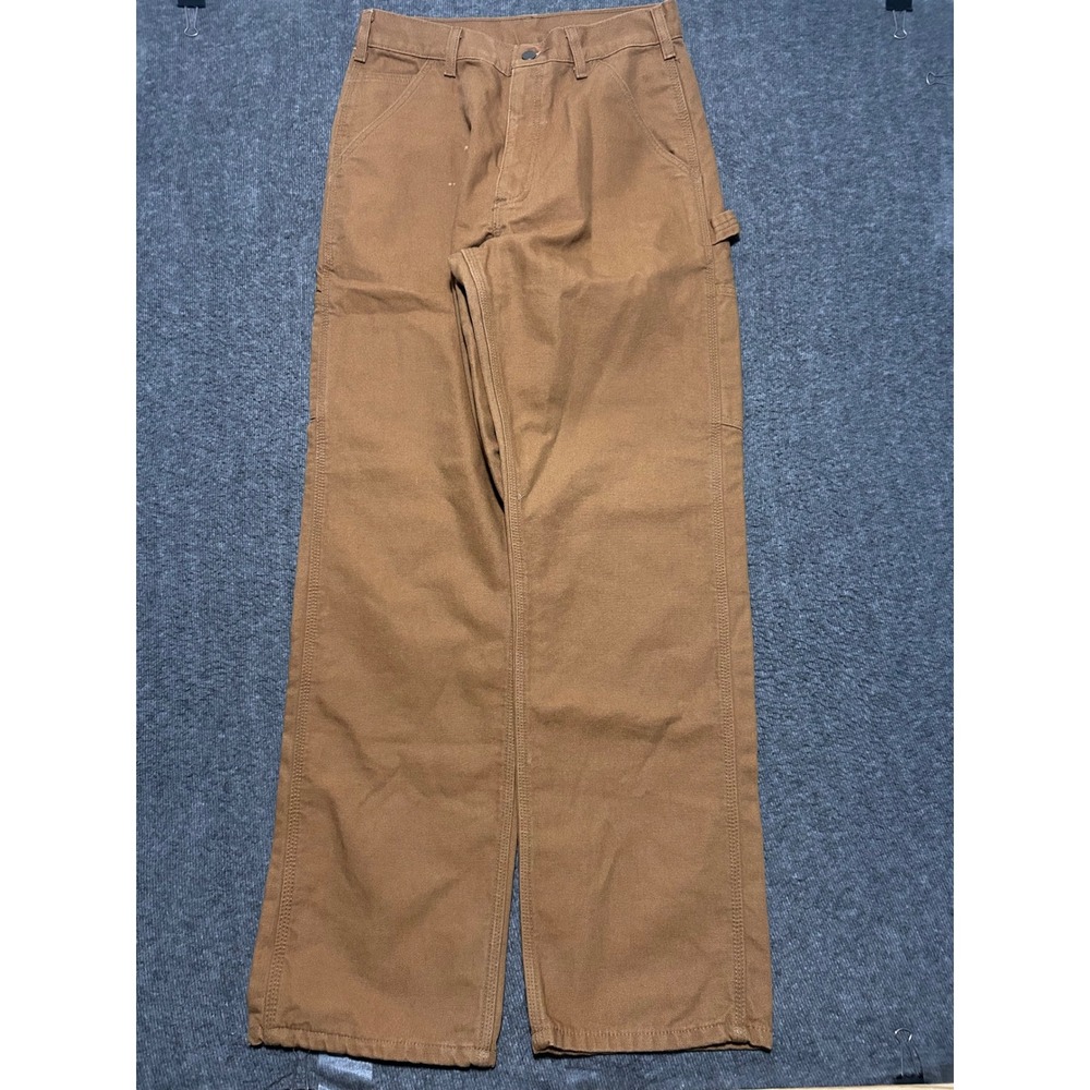 Carhartt BN011-M Flannel Lined tan Duck Work Pant Mens fit 30x32 (tag 31X32